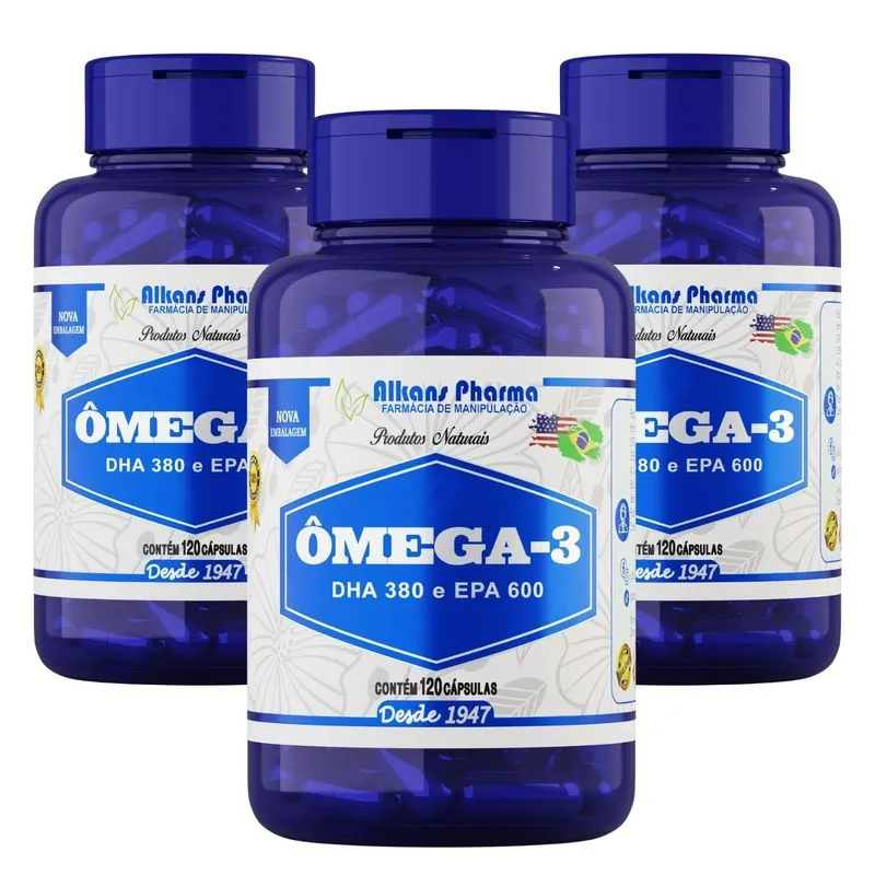 Combo De 2 Potes De Ômega-3 120 Cápsulas