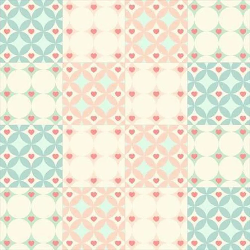 Papel De Parede Azulejo Coração 246894295 Rolo 0,58X3M