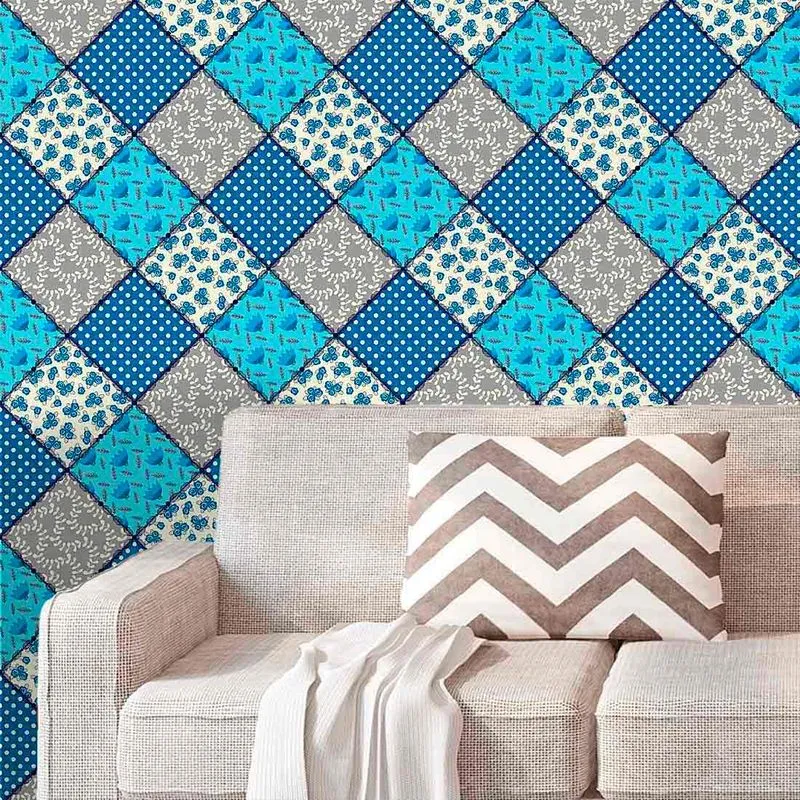 Papel de Parede Adesivo Rolo 0,58x3,00M Patchwork 949