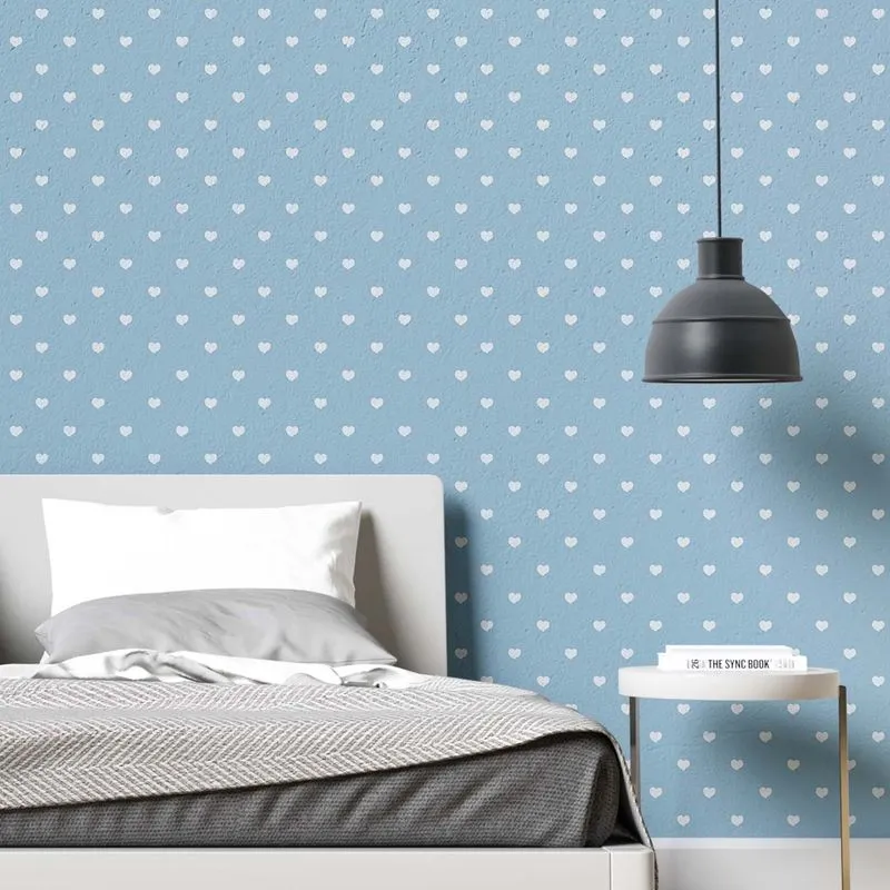 Papel de Parede Adesivo Jovem Coração N02147 Rolo 0,58x3M
