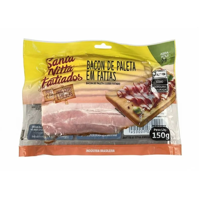 Bacon Em Fatias Santa Nitta 150g BACON EM FATIAS SANTA NITTA 32X150G
