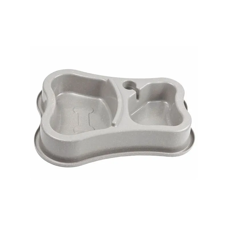 Comedouro Duplo Cinza Petra 8119 Evo