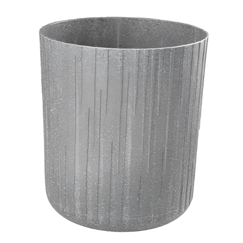 Vaso Tronco G em Material Sustentável - Evo - CINZA