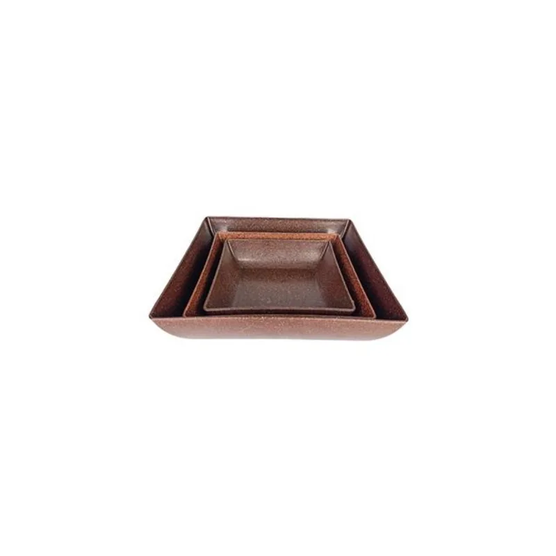 Kit Evo Saladeira Quadrada 3 Peças Imbuia