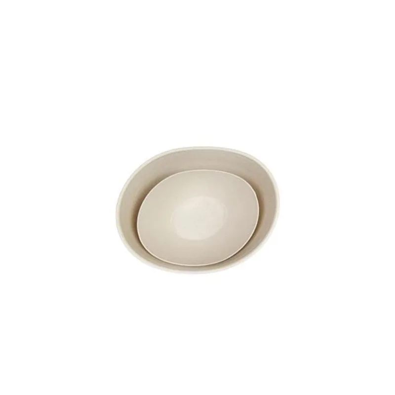 Kit Evo Tigela Oval 2 Peças Marfim
