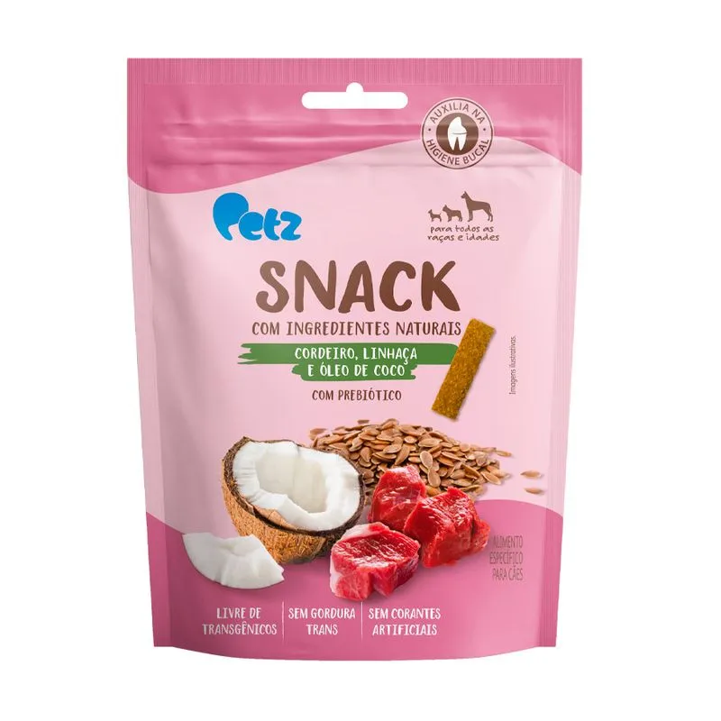 Snack Petz Cordeiro e Linhaça para Cães - 60g