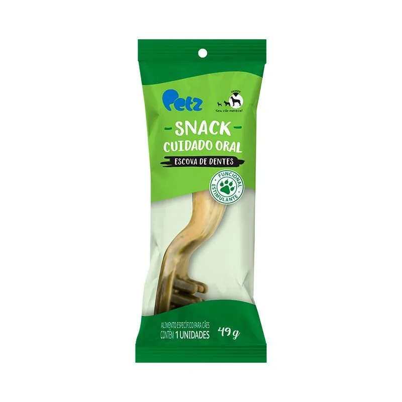 Snack Petz Cuidado Oral Escova De Dentes Para Cães De Porte Grande - 1 Un