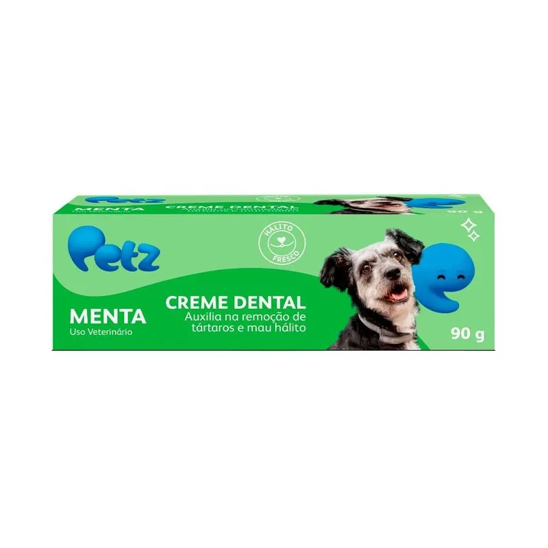 Creme Dental Petz Menta Para Cães E Gatos 90g