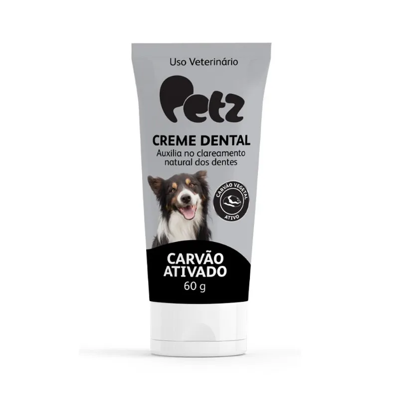 Creme Dental Petz Carvão Ativado Para Cães E Gatos 60g