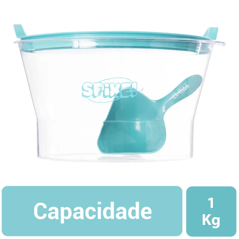 Porta Ração Spike Azul Para Cães E Gatos 1kg
