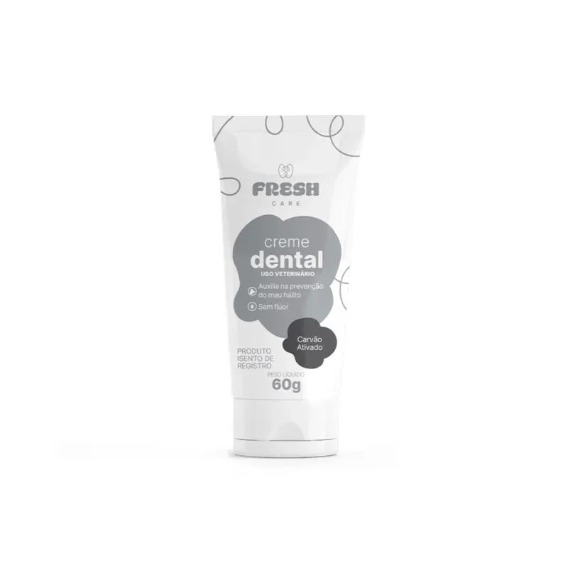 Creme Dental Fresh Care com Carvão Ativado para Cães e Gatos 60 g