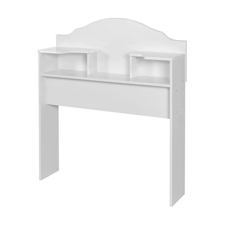 Cabeceira Box Evelyn 90 Cm Branco c/ Nichos Porta Objetos