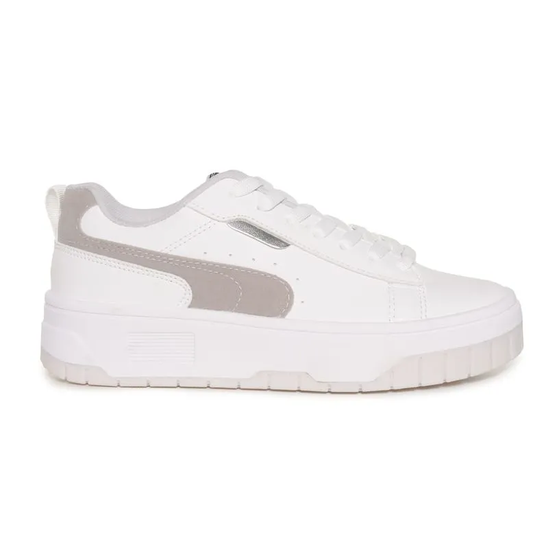 Tênis Done Head Flatform Branco Casual BRANCO/CINZA/CINZA - 39