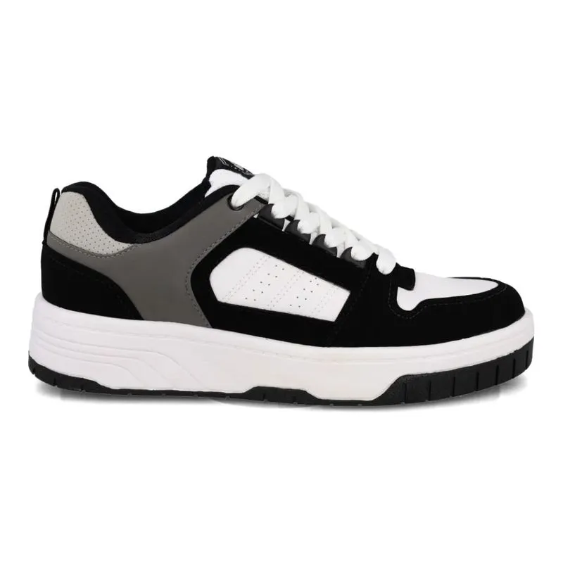 Tênis Masculino Done Head Preto Branco Sintético Casual 38
