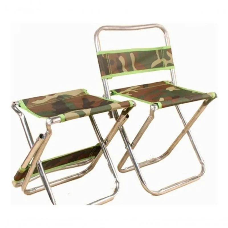 Cadeira De Praia Camping Com Encosto Camuflada Para Pesca Dobrável