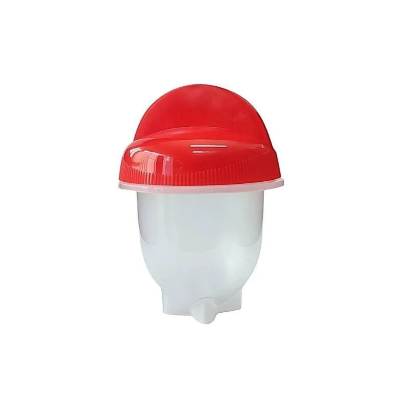 Forma para Cozinhar Ovos 6 Peças Cozinha Rápida e Prática em Plástico com Tampa de Rosquear Branco