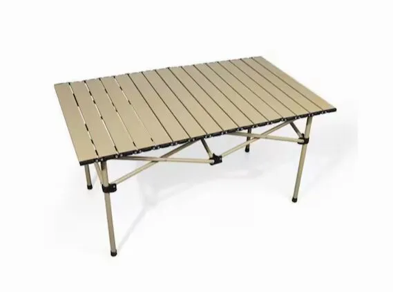 Mesa Camping Dobrável Portátil Elite Bege Pequena