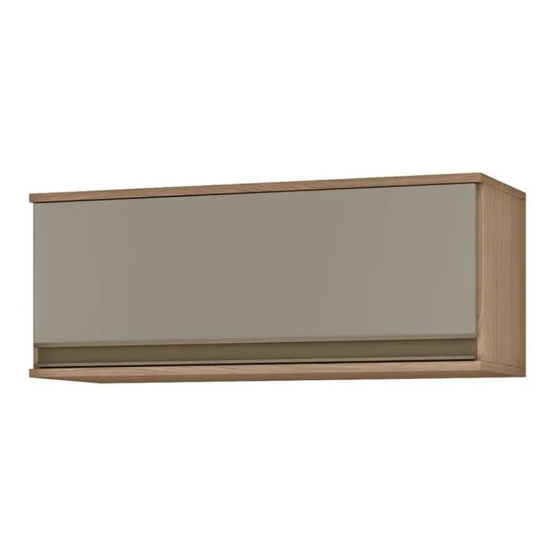 Armário Aéreo 80cm 1 Porta Basculante Mx Móveis Vicenza - Havana/taupe