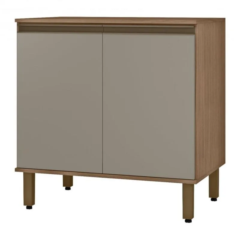 Balcão 80cm 2 Portas Visão Móveis Vicenza Havana