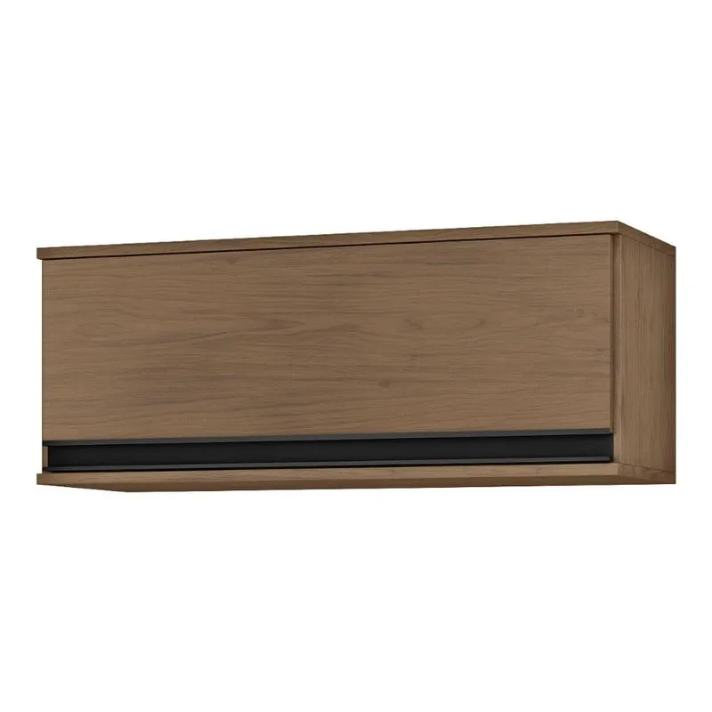 Armário Aéreo 80cm 1 Porta Basculante Mx Móveis Vicenza - Nogal