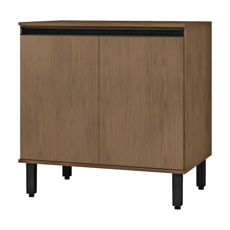 Balcão 80cm 2 Portas Visão Móveis Vicenza - Marrom
