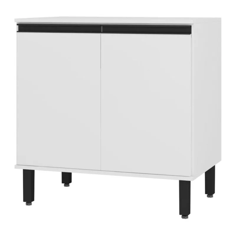 Balcão 80cm 1 Porta Visão Móveis Vicenza Branco