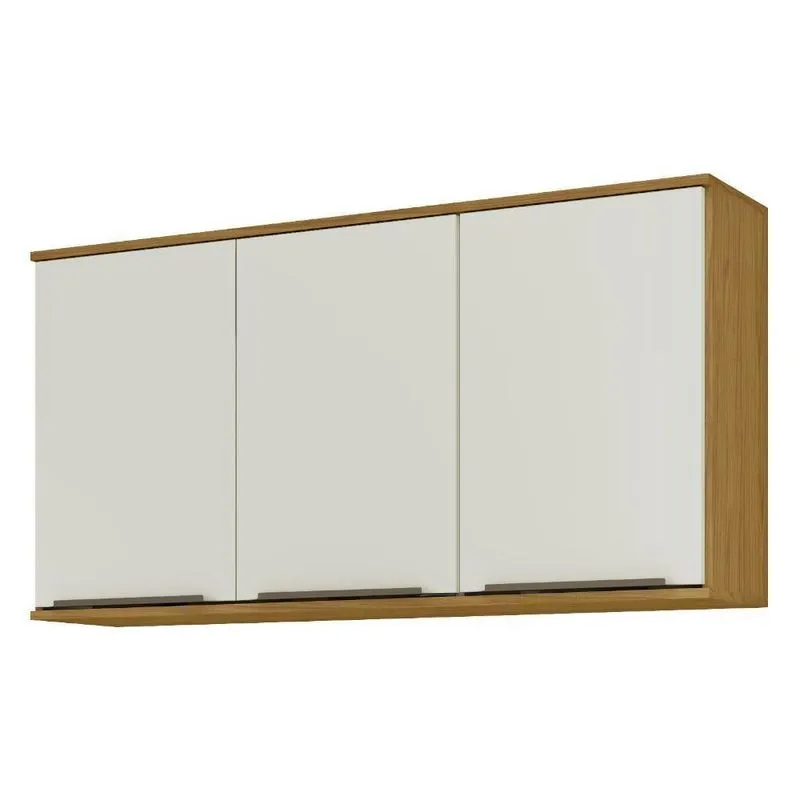Armário Aéreo Mx Móveis Verace 120cm 3 Portas Off White