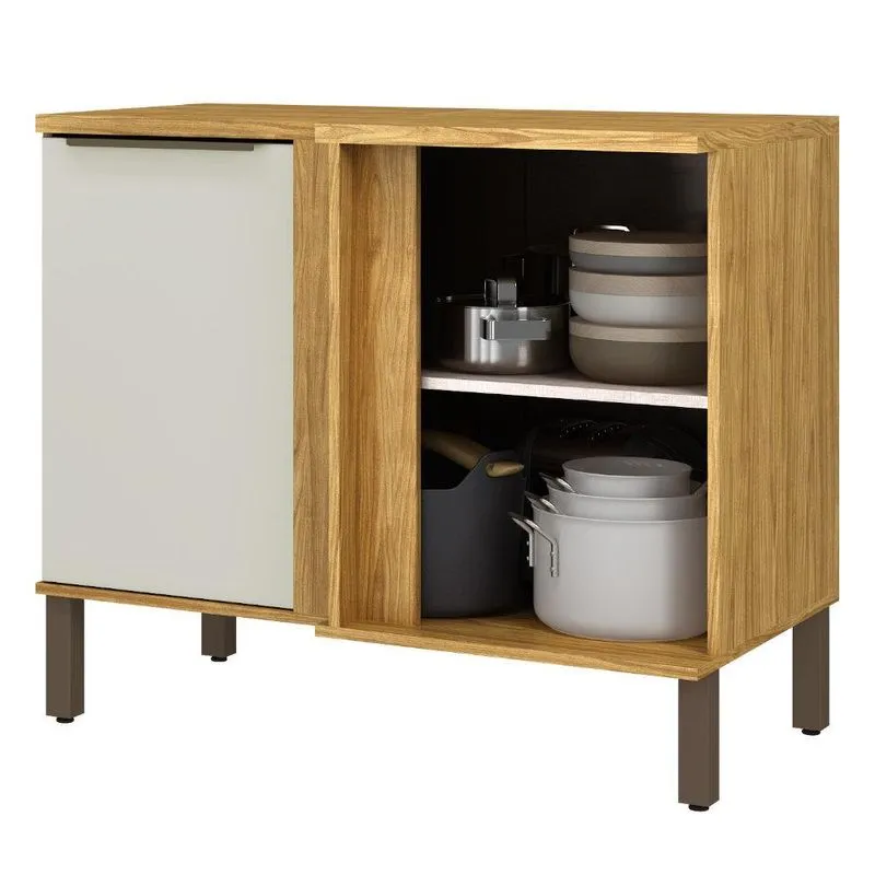 Balcão De Canto Mx Móveis Verace 1 Porta Marrocos Off White