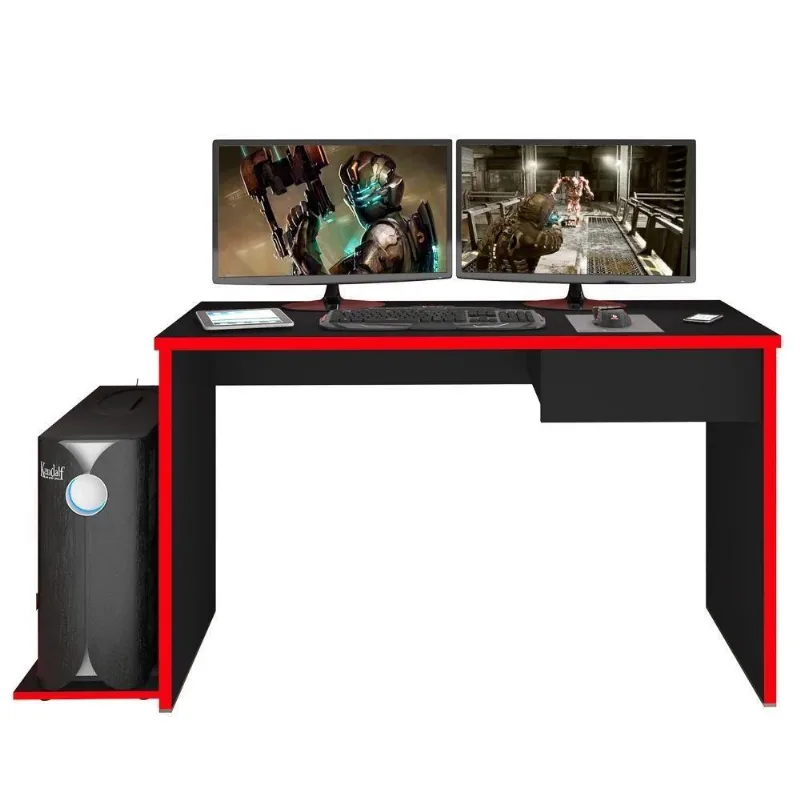 Mesa Gamer Para Computador E Estudo Gelius M09 Preto-vermelho - Mpozenato