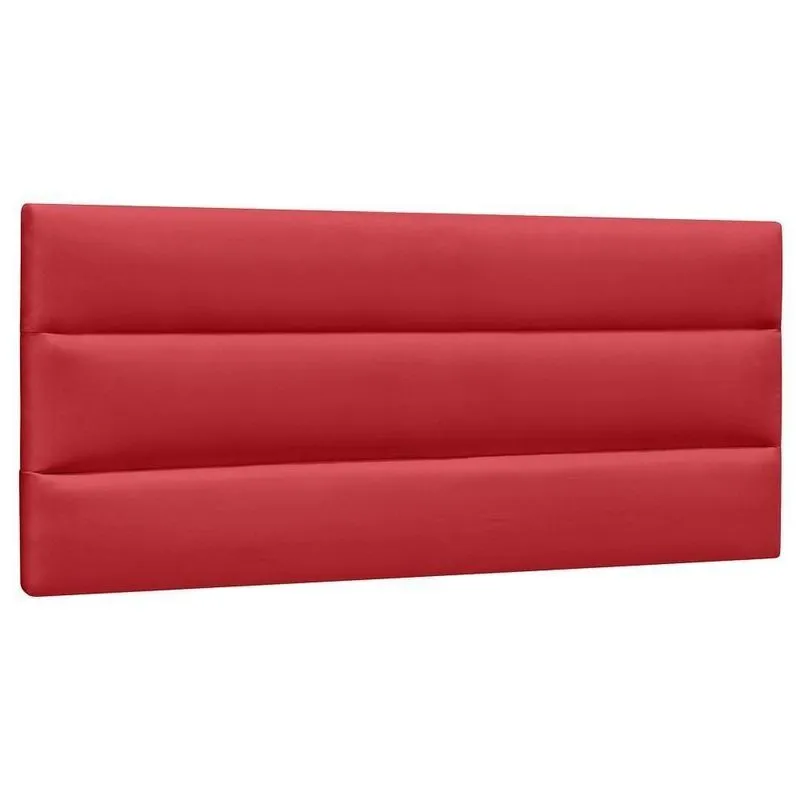 Cabeceira Painel Casal 145Cm Grécia Suede D05 Vermelho