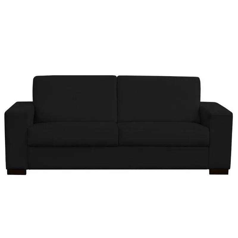 Sofá 3 Lugares 200cm Bergen Suede Preto D´monegatto