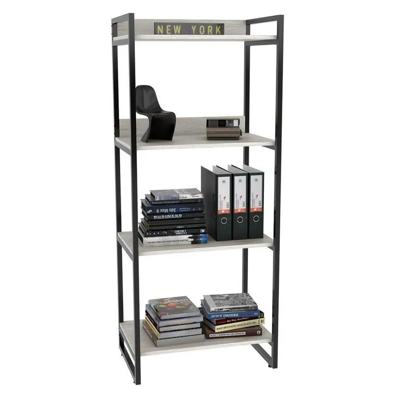 Estante Livreiro Multiuso Industrial 4 Prateleiras Snow
