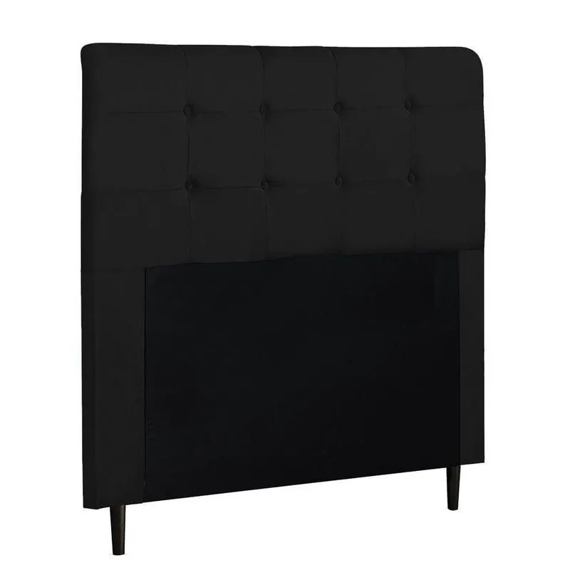 Cabeceira de Casal King 195cm Luna Suede Preto Mpozenato