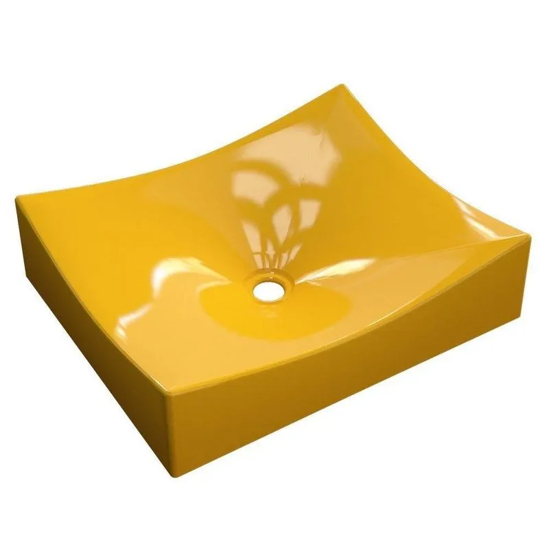 Cuba Pia De Apoio Retangular Milla Amarelo