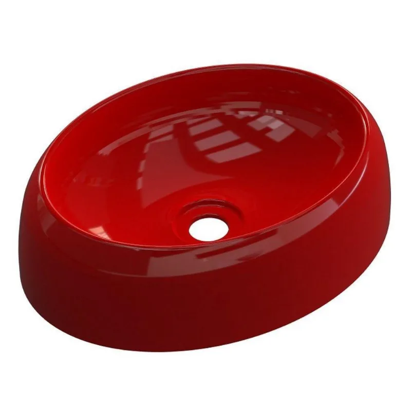 Cuba Pia De Apoio Oval Capri Vermelho