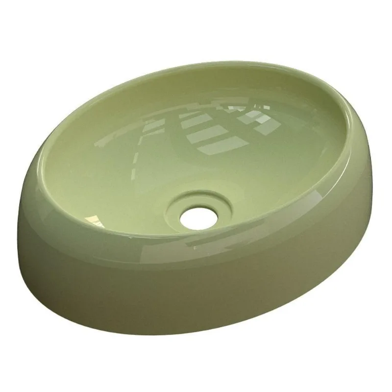 Cuba Pia De Apoio Para Banheiro Oval Capri Ov39w C08 Verde Acqua - Mpozenato