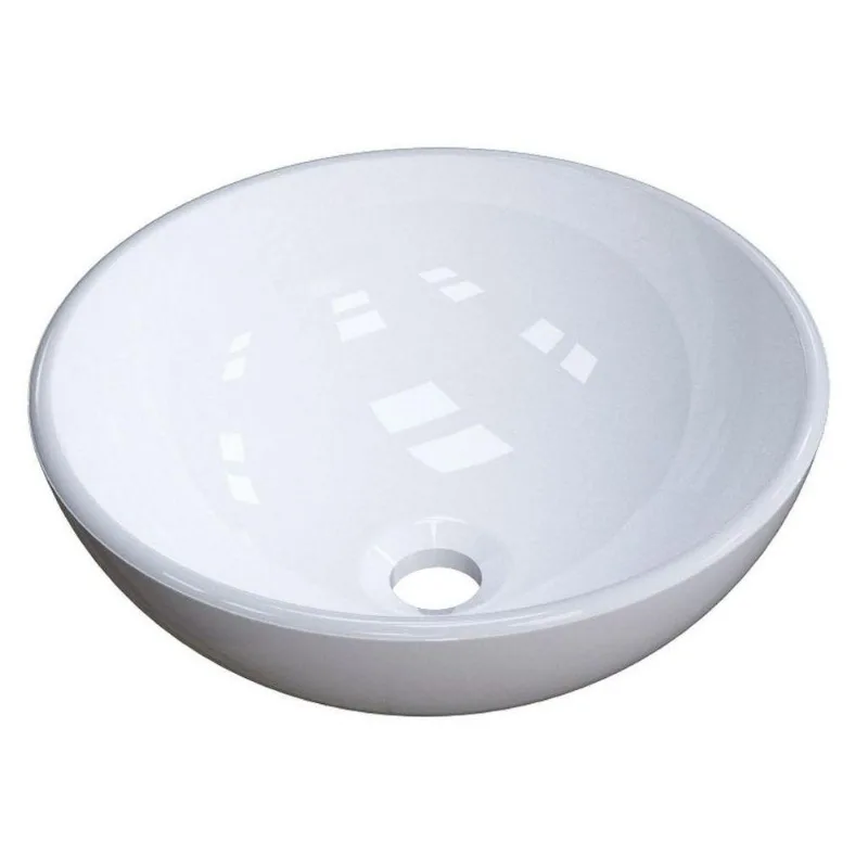 Cuba Pia De Apoio Para Banheiro Redonda Bowl 30 C08 Branco