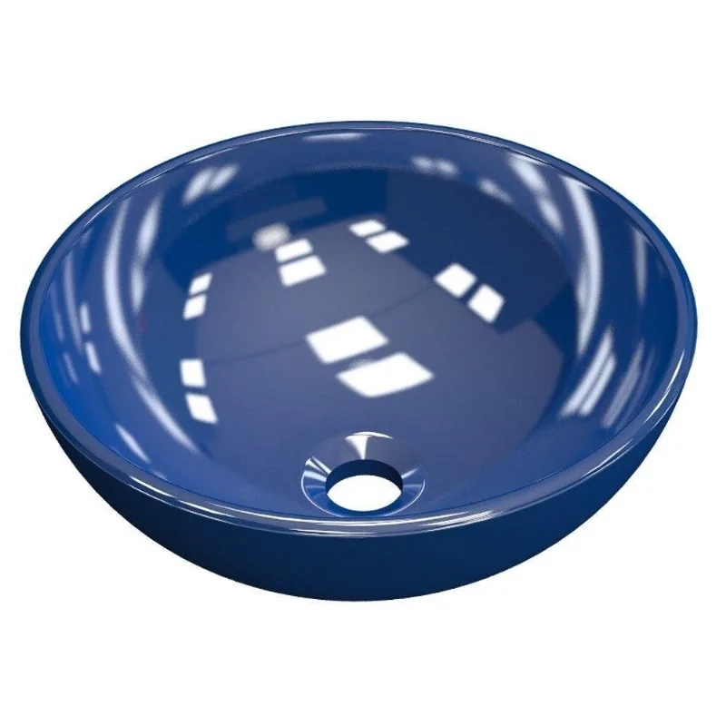 Cuba Pia De Apoio Redonda Bowl Azul Escuro