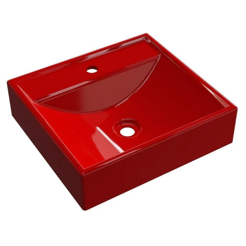 Cuba Pia De Apoio Quadrada Ravena Vermelho