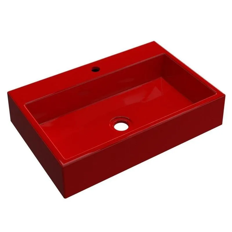 Cuba Pia De Apoio Retangular Florenza Vermelho