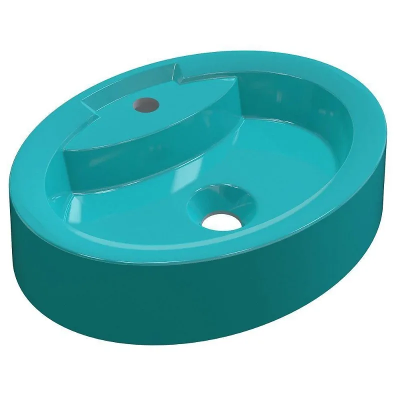 Cuba Pia De Apoio Oval Azul Turquesa