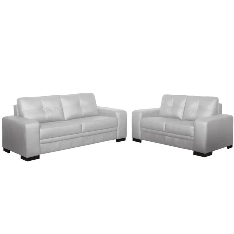 Sofá 2 E 3 Lugares Couro Sala Milano Branco - Scala Decor