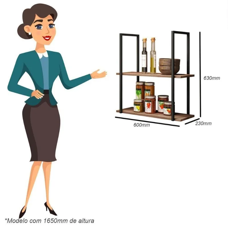 Conjunto Adega Espelhada E Prateleira Demolição/preto
