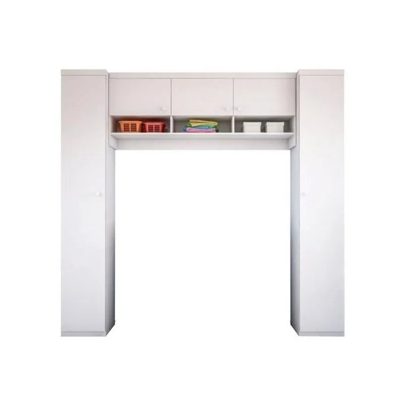Kit de Armários Multiuso Lavanderia 05 Portas Branco Phoenix