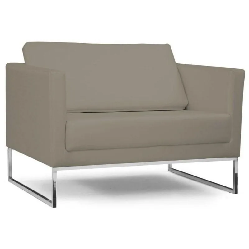 Poltrona Maia 106Cm C19 Corino Bege Escuro - Domi