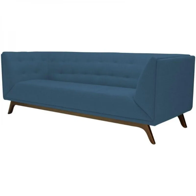 Sofá Dante 3 Lugares 230cm B170 Azul Domi