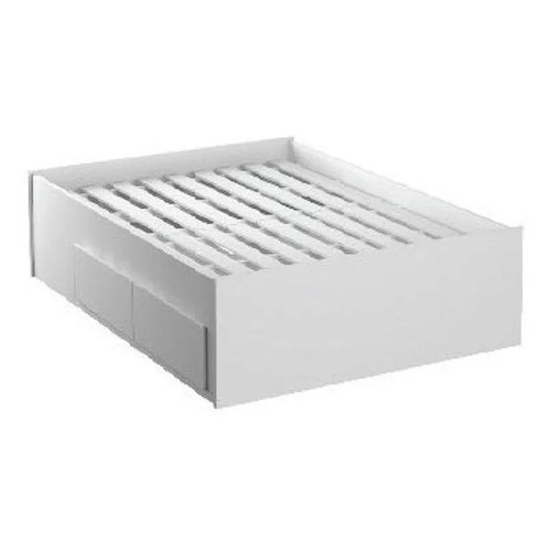 Cama de Casal 147cm 4 Gavetas Dreams F04 Branco Mpozenato