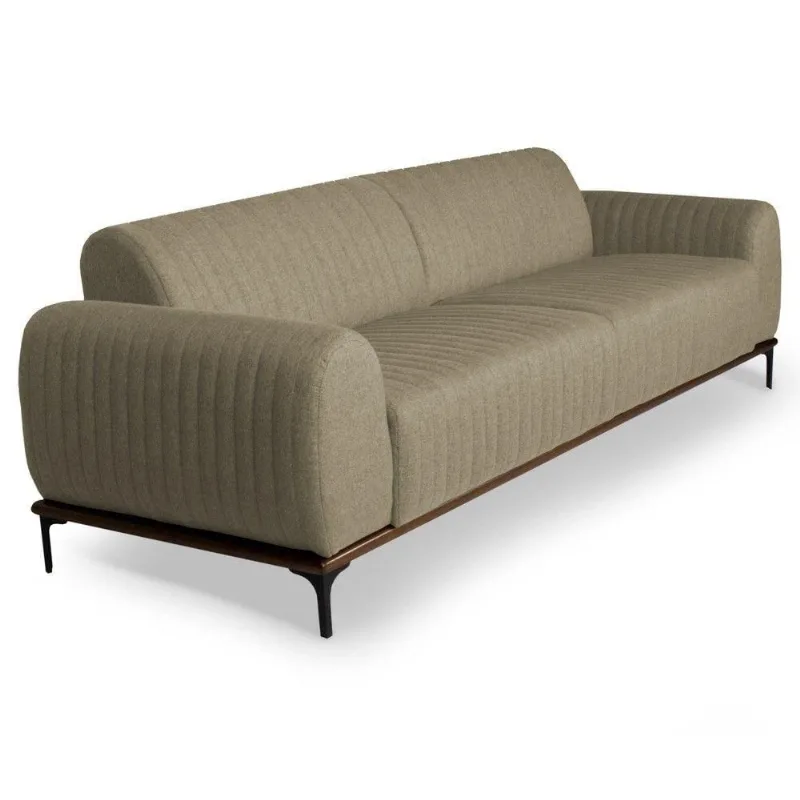 Sofá 210cm 3 Lugares Molino C-129 Linho Bege