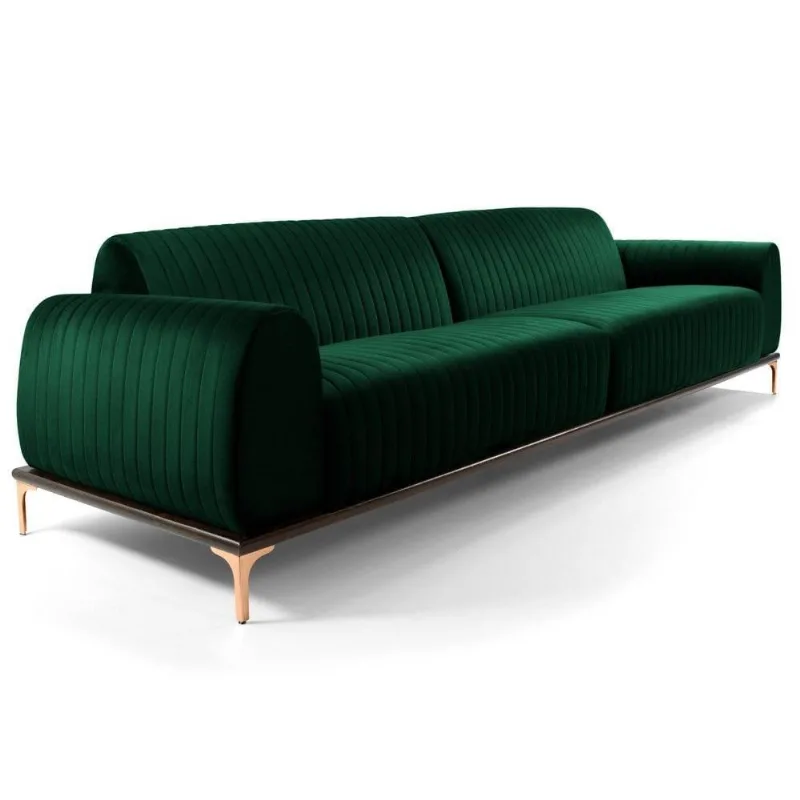 Sofá 150cm 2 Lugares Molino Veludo Verde Musgo