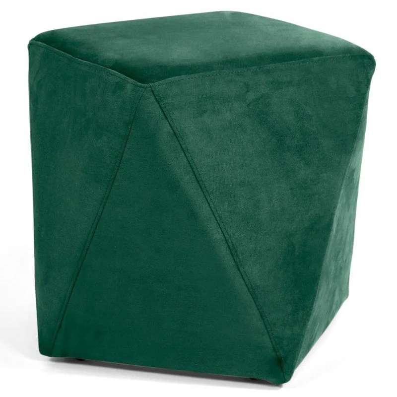 Puff Decorativo Ametista B-303 Veludo Verde Domi